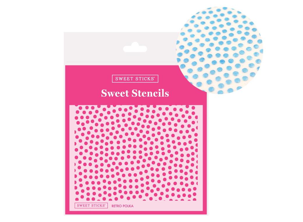 Sweet Sticks Stencil - Retro Polka