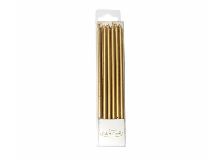 Gold Tall Candles - 12pk