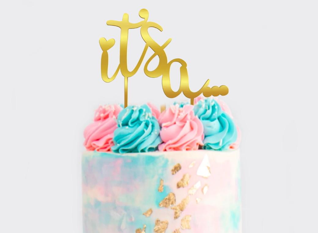 The Big Reveal Cake Topper