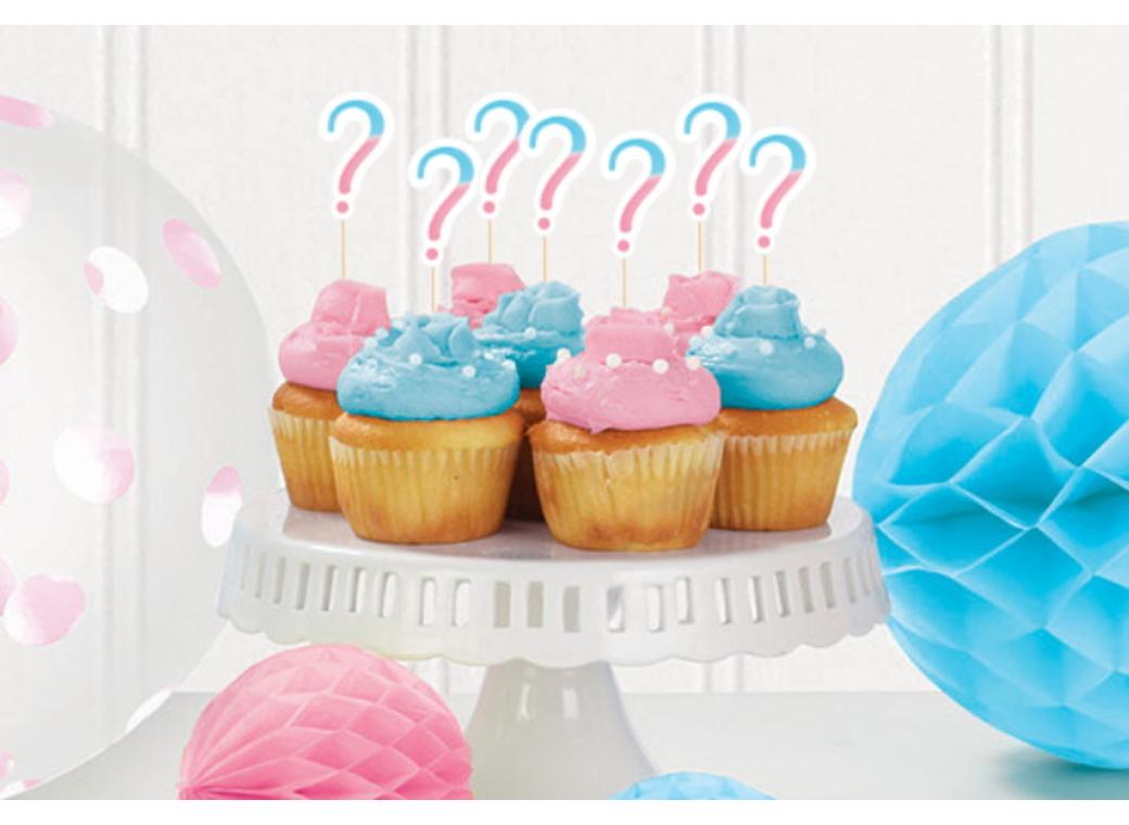 The Big Reveal Cupcake Toppers 24pk