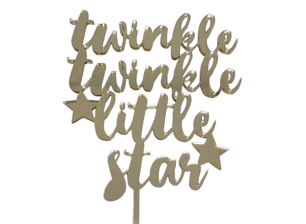 Twinkle Twinkle Cake Topper - Gold