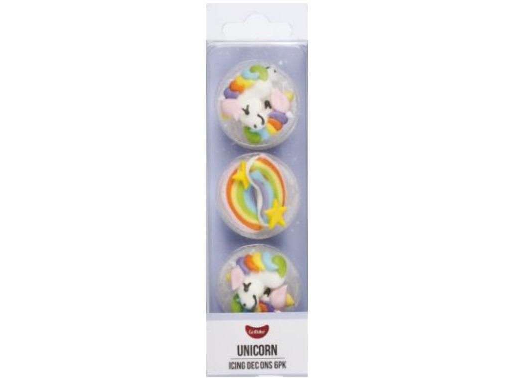 Dec Ons Unicorns 6pk