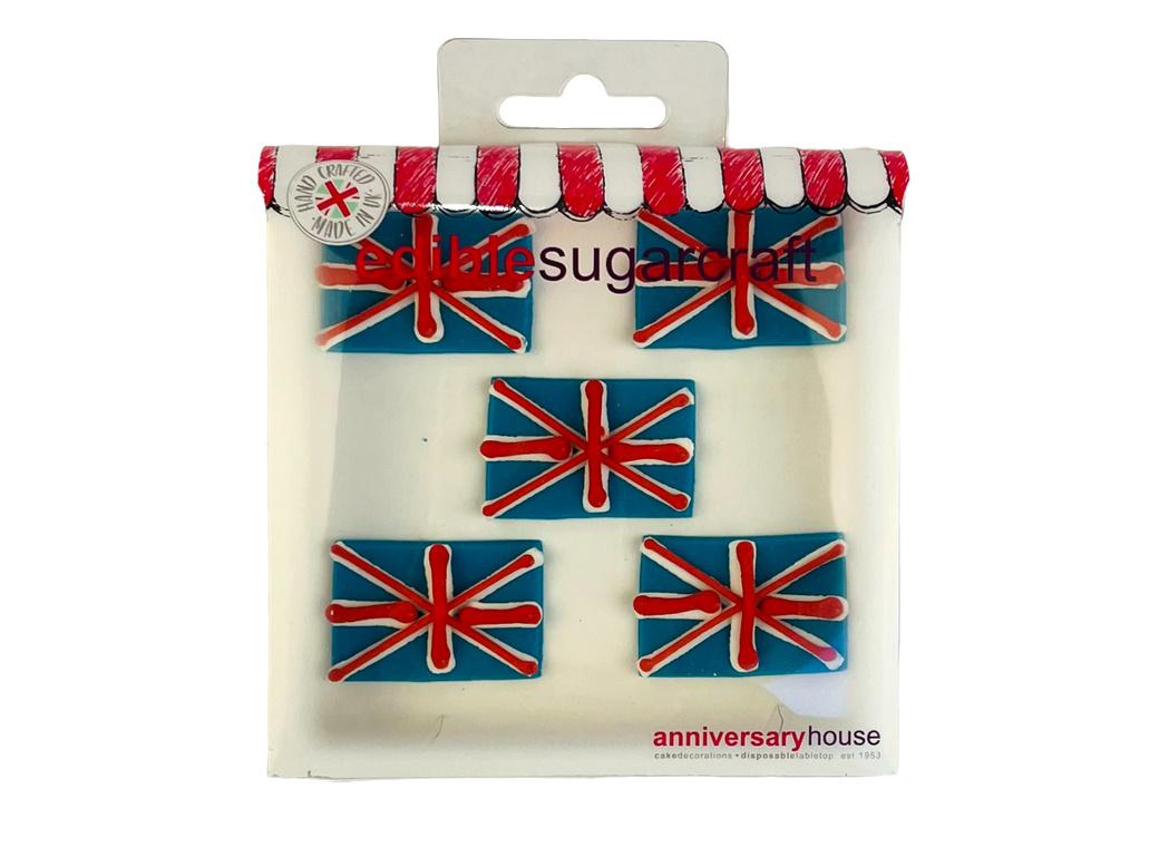 Union Jack Sugarcraft Toppers 5pk