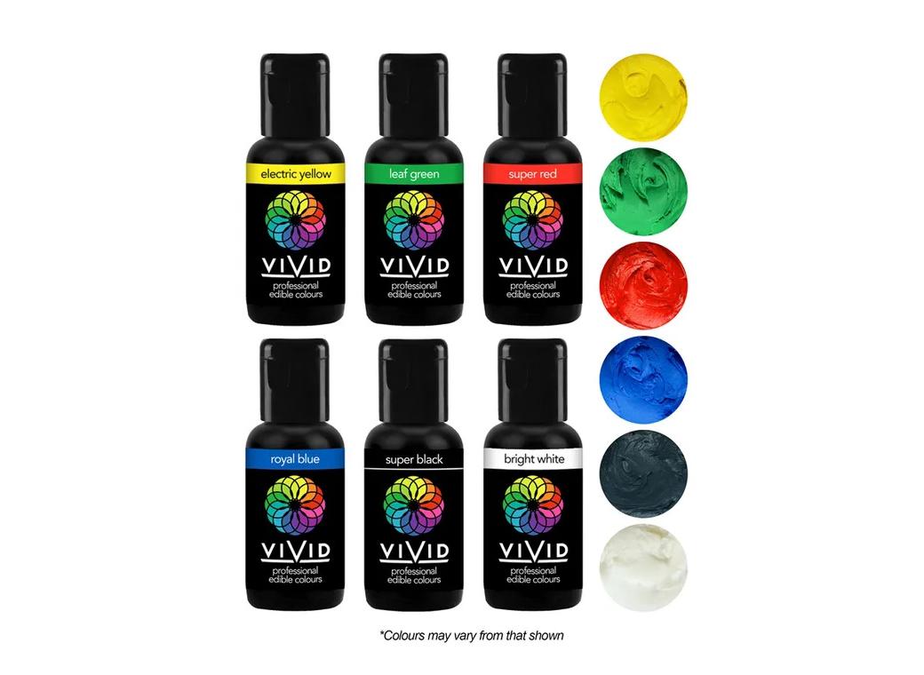 Vivid Gel Colours 6 Pack - Primary