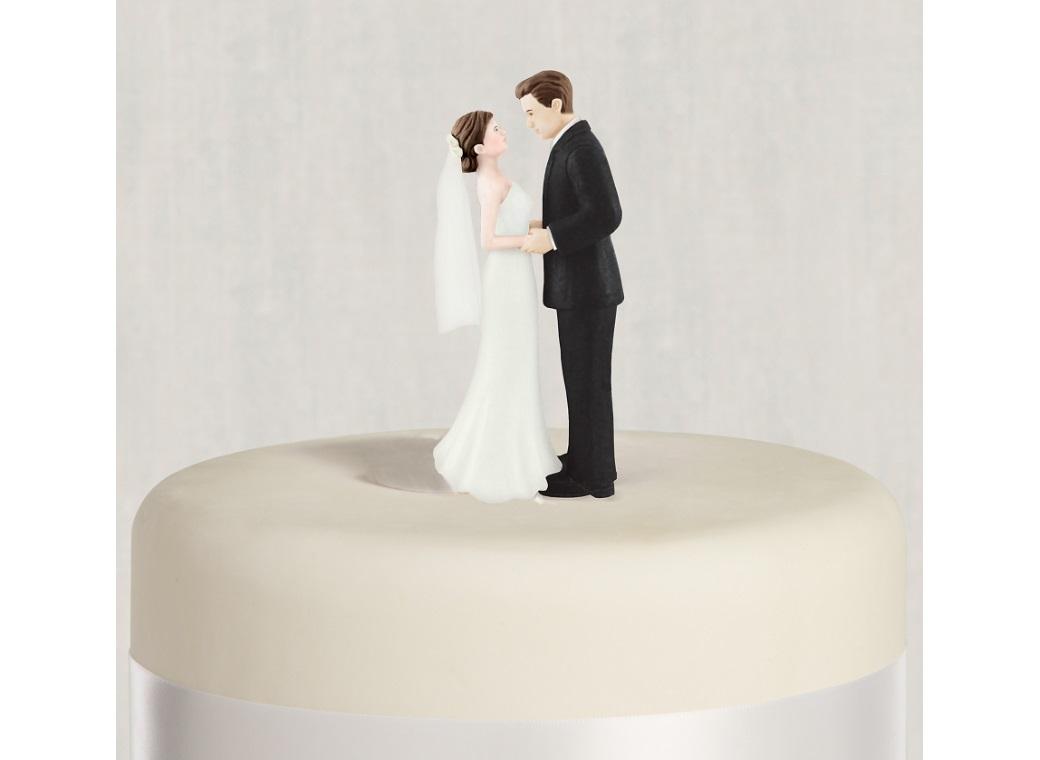 Wedding Cake Topper - Brunette Bride