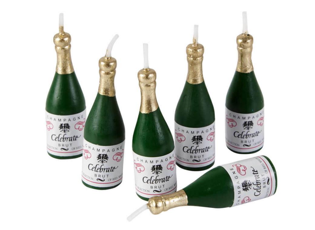 Wilton Candles - Champagne Bottles 6pk