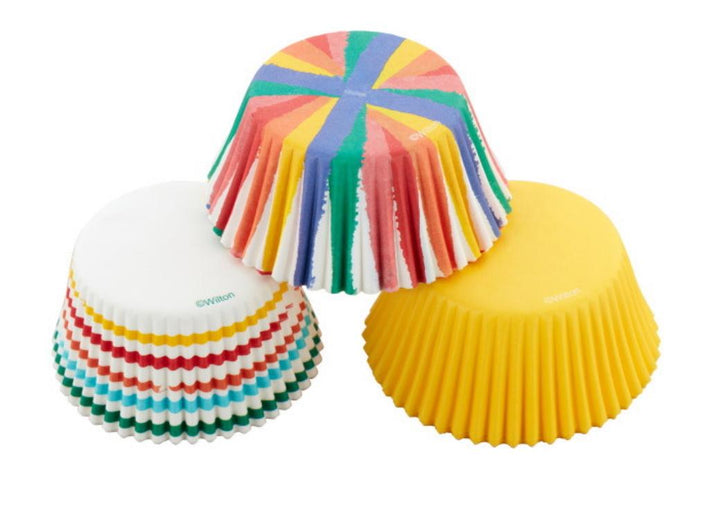 Wilton Rainbow Stripes Cupcake Cases 75pk