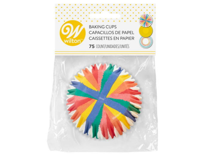 Wilton Rainbow Stripes Cupcake Cases 75pk