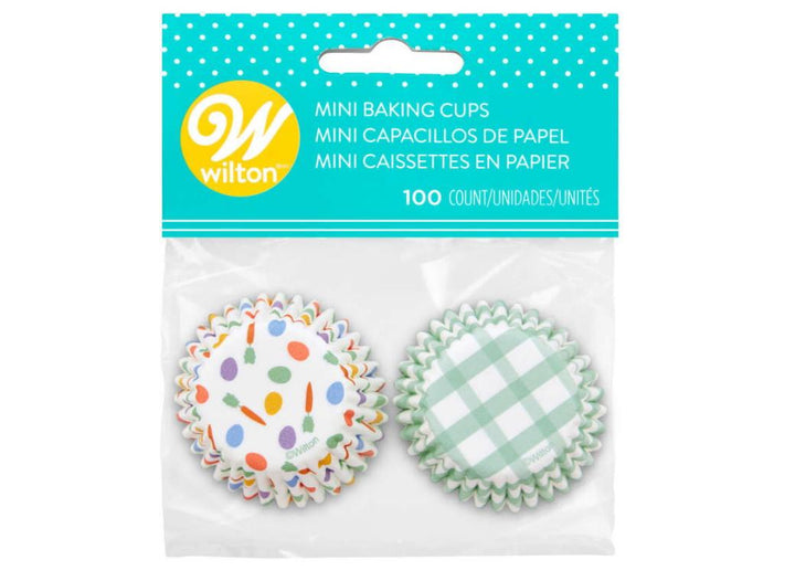 Wilton Easter Egg & Plaid Mini Cupcake Cases 100pk