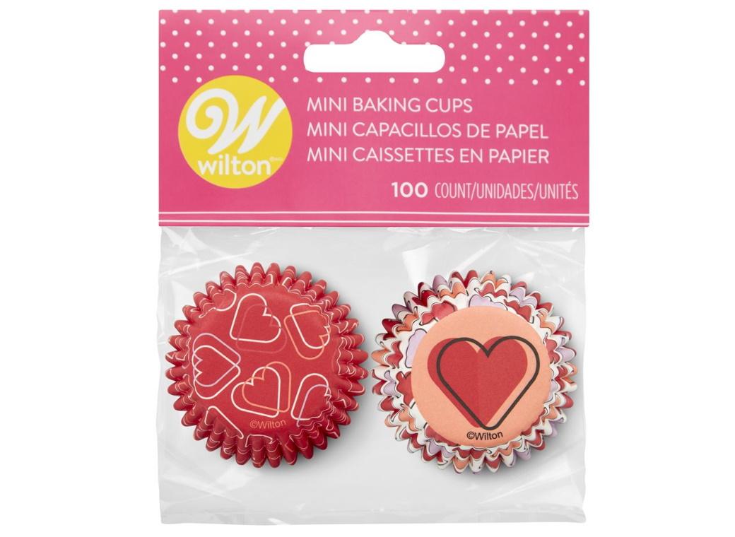 Wilton Hearts Mini Cupcake Cases 100pk