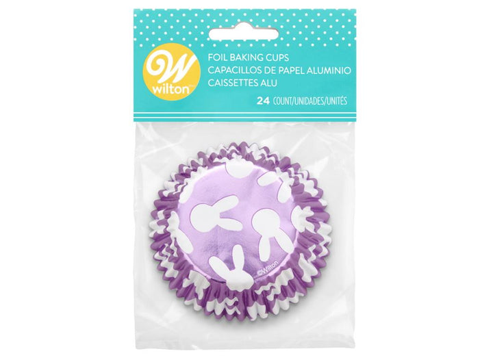 Wilton Purple Bunnies Foil Cupcake Cases 24pk