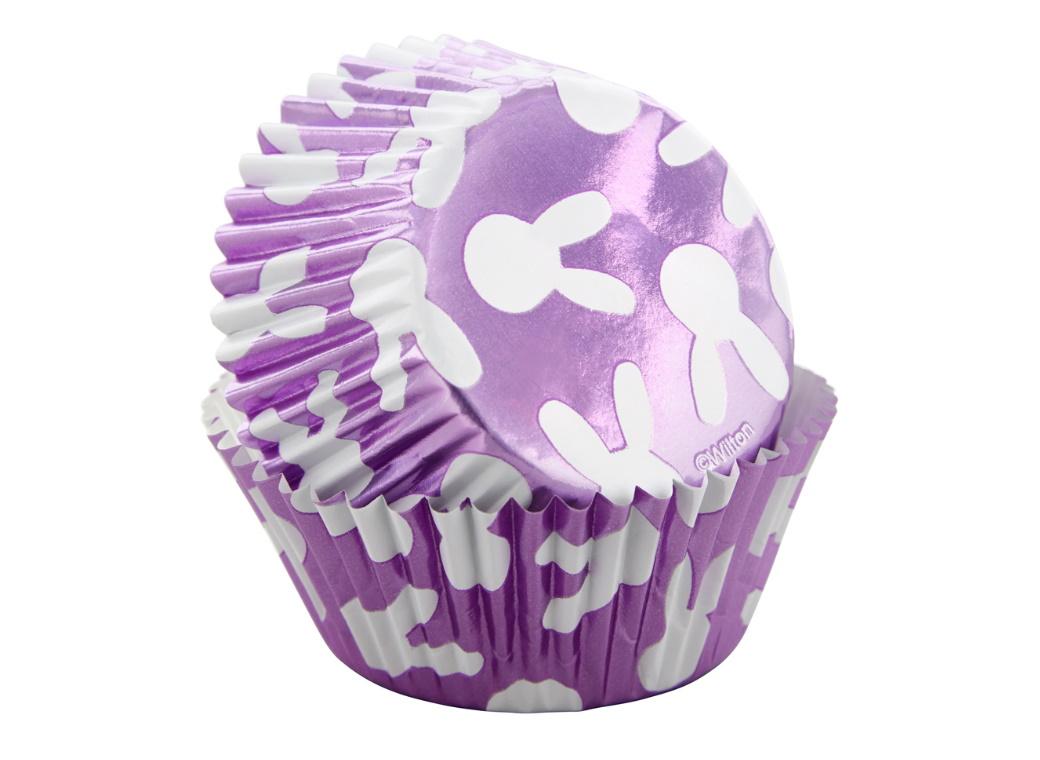 Wilton Purple Bunnies Foil Cupcake Cases 24pk