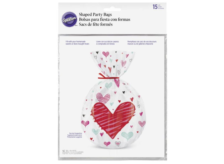 Wilton Spread Love Shaped Treat Bags 15pk